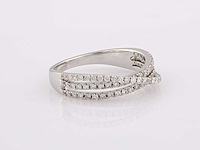 9 kt witgouden ring met natuurlijke diamant - afbeelding 6 van  8