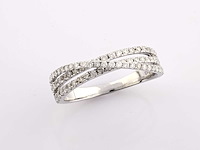 9 kt witgouden ring met natuurlijke diamant - afbeelding 7 van  8