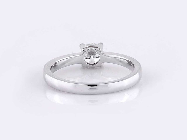 9 kt witgouden ring met natuurlijke diamant - afbeelding 6 van  7