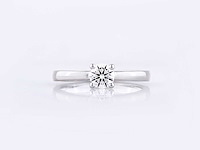 9 kt witgouden ring met natuurlijke diamant - afbeelding 7 van  7