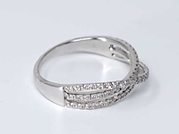 9 kt witgouden ring met natuurlijke diamant - afbeelding 2 van  4