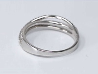 9 kt witgouden ring met natuurlijke diamant - afbeelding 3 van  4