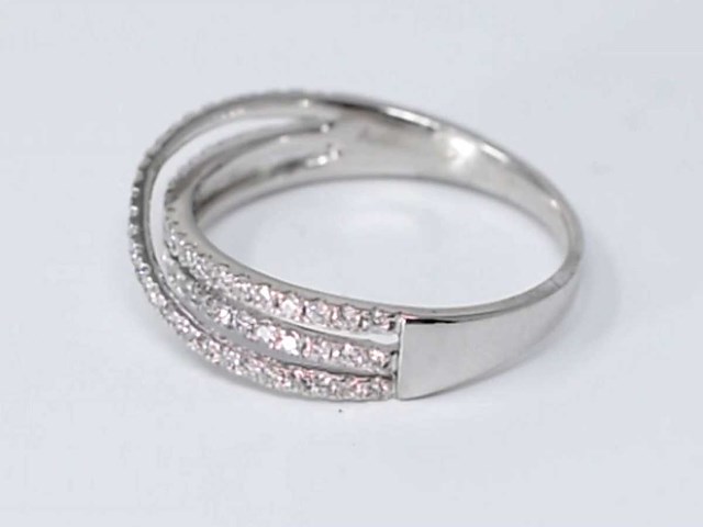 9 kt witgouden ring met natuurlijke diamant - afbeelding 4 van  4