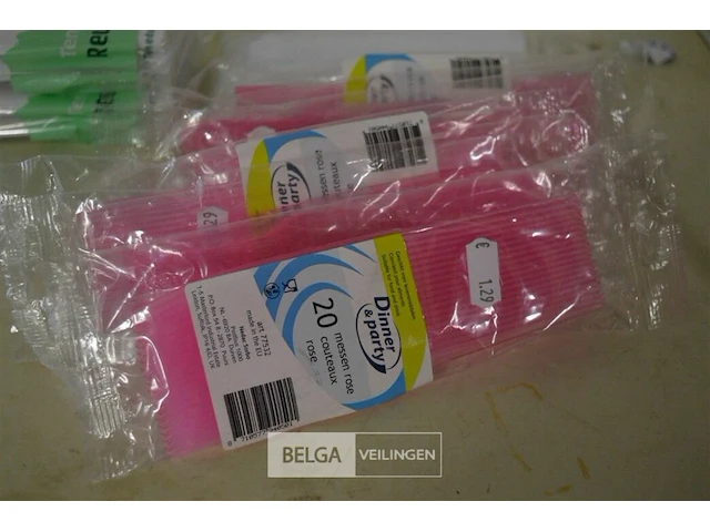 9 pakjes plastic messen en vorken - afbeelding 2 van  3