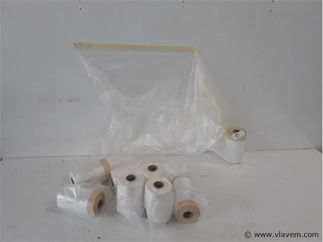 9 x afdekfolie met tape 25m - afbeelding 1 van  2