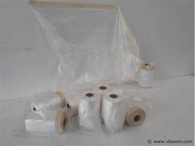 9 x afdekfolie met tape 25m - afbeelding 2 van  2
