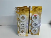 9 x dubbelzijdige kleefband 3 rollen 18mm x 2 m - afbeelding 1 van  3