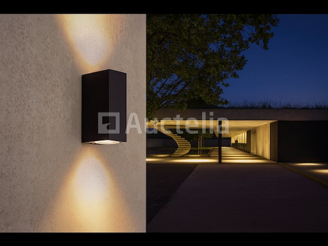 9 x gu10 rechthoek dubbele stroom buiten wandlamp – ip65 waterdicht - afbeelding 2 van  4