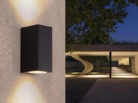 9 x gu10 rechthoek dubbele stroom buiten wandlamp – ip65 waterdicht - afbeelding 1 van  4