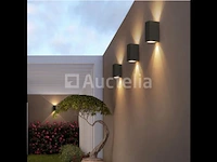 9 x gu10 rechthoekige dubbele stroom wandlamp voor buiten - ip65 waterdicht - afbeelding 2 van  4