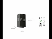 9 x gu10 rechthoekige dubbele stroom wandlamp voor buiten - ip65 waterdicht - afbeelding 3 van  4