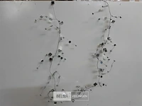9 x guirlande zilver met spiegelplaatjes 1,5m - afbeelding 3 van  3