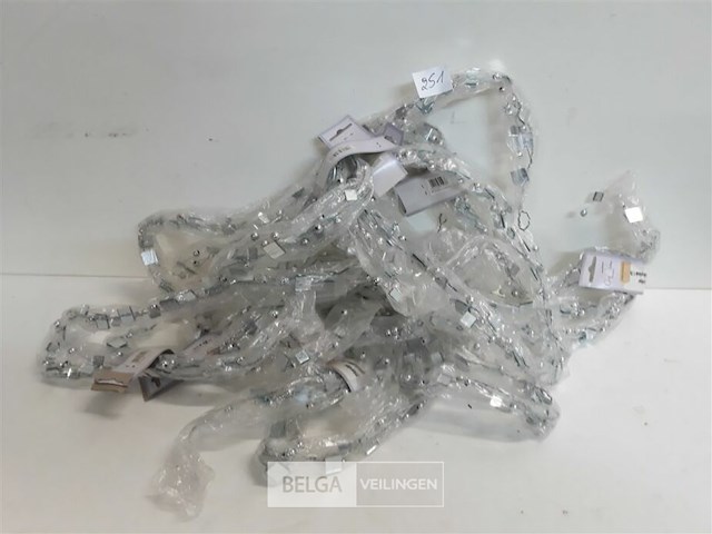 9 x guirlande zilver met spiegelplaatjes 1,5m - afbeelding 1 van  3