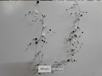 9 x guirlande zilver met spiegelplaatjes 1,5m - afbeelding 3 van  3