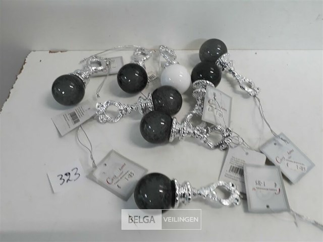 9 x hangdeco met bal 10 cm - afbeelding 1 van  3