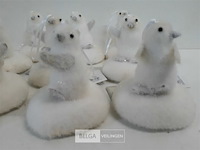 9 x hangdeco pinguin op ijsschot 10 cm - afbeelding 3 van  3