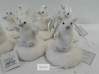 9 x hangdeco pinguin op ijsschot 10 cm - afbeelding 3 van  3