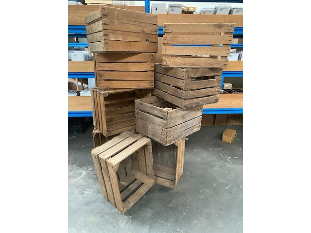 9 x houten fruitkist - afbeelding 1 van  2