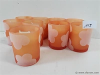 9 x kaars in glas 8,5 cm - afbeelding 2 van  2