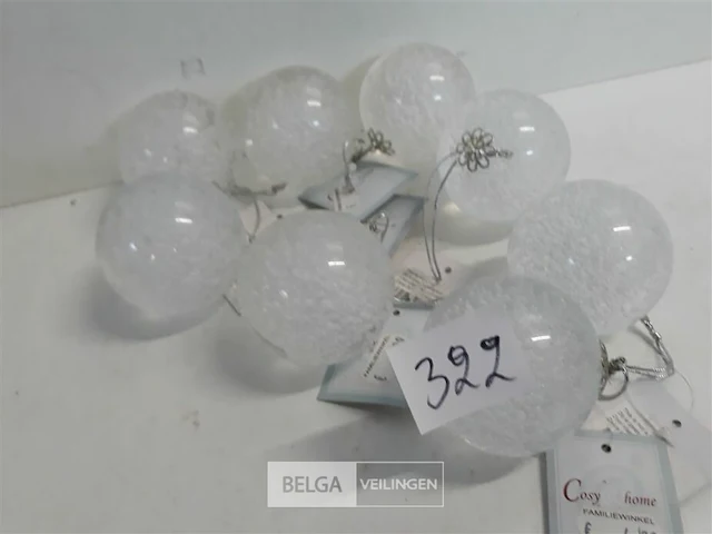 9 x kerstbal acryl met luchtbellen 5,5 cm - afbeelding 1 van  3