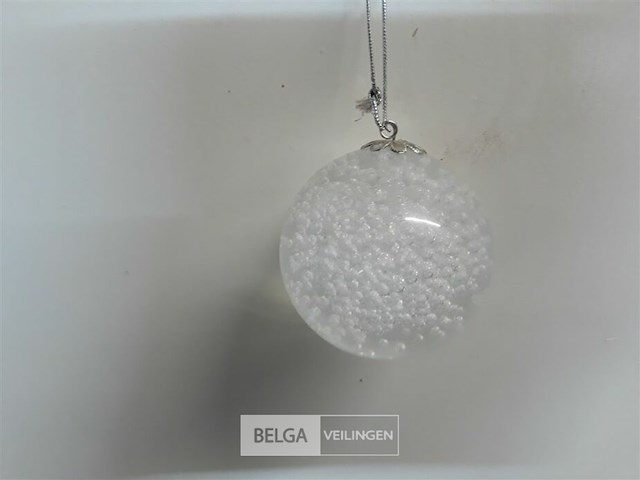 9 x kerstbal acryl met luchtbellen 5,5 cm - afbeelding 3 van  3