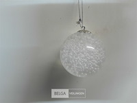 9 x kerstbal acryl met luchtbellen 5,5 cm - afbeelding 3 van  3