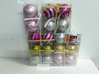 9 x kerstballen pvc 10 cm 2 stuks - afbeelding 2 van  3