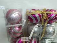 9 x kerstballen pvc 10 cm 2 stuks - afbeelding 3 van  3