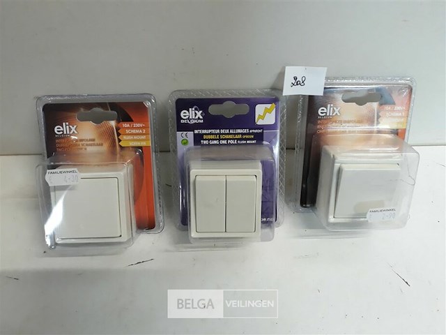 9 x opbouwschakelaars wit - afbeelding 3 van  3