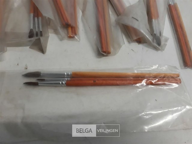 9 x penselen met punt 3 stuks - afbeelding 3 van  3