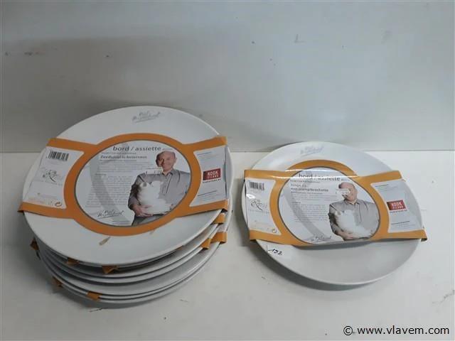 9 x piet huysentruyt rond bord 27 cm - afbeelding 1 van  2