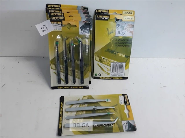 9 x pincetten set 4 delig - afbeelding 2 van  3
