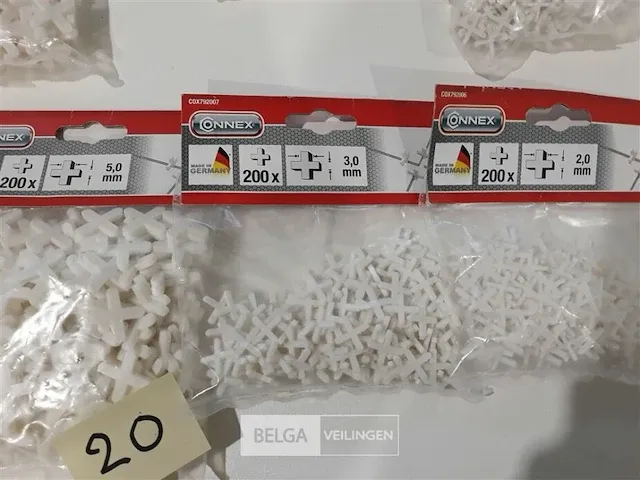 9 x tegelkruisjes pvc mix 2-3-5 mm connex - afbeelding 3 van  3