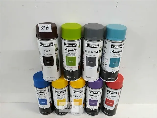 9 x verf in spuitbus 400 ml mix kleuren - afbeelding 1 van  3