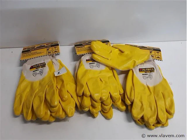 9 x werkhandschoenen nitrile nr 9 - afbeelding 1 van  2