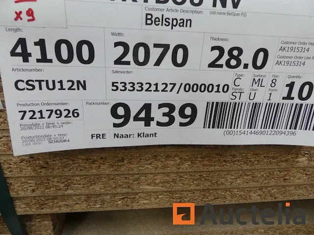 90 geagglomereerde houten panelen 28mm belspan cstu12n - afbeelding 3 van  3