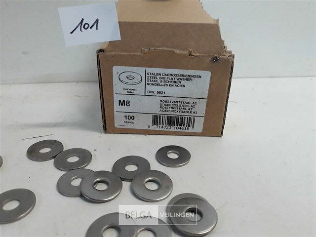 90 x carrosserie rondel inox a2 m8x25 - afbeelding 3 van  3