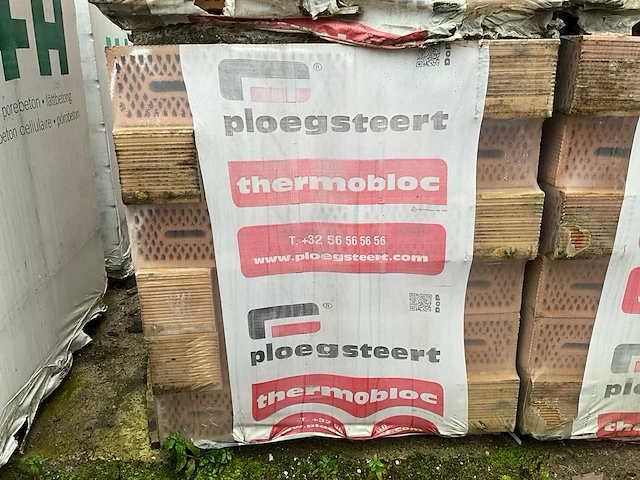90x ploegsteert thermobloc geribde snelbouwstenen - afbeelding 2 van  3