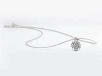 925 zilveren hanger natuurlijk gedolven diamant cluster - afbeelding 2 van  6