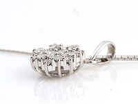 925 zilveren hanger natuurlijk gedolven diamant cluster - afbeelding 4 van  6