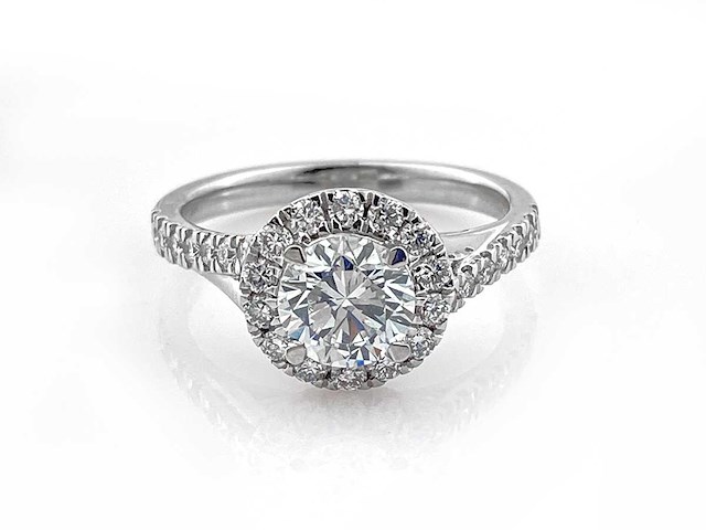 950 platina ring met 1,68 ct lab grown diamant (maat-eu-54) - afbeelding 1 van  8