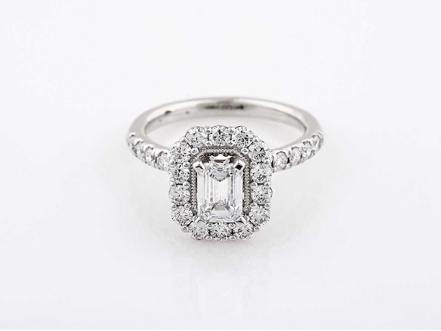 950 platina witte ring 2,02 karaat met in het laboratorium gekweekte diamant - afbeelding 4 van  7