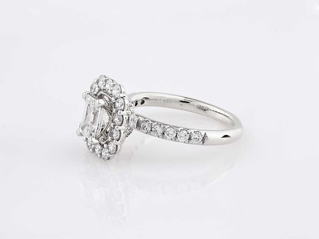 950 platina witte ring 2,02 karaat met in het laboratorium gekweekte diamant - afbeelding 7 van  7