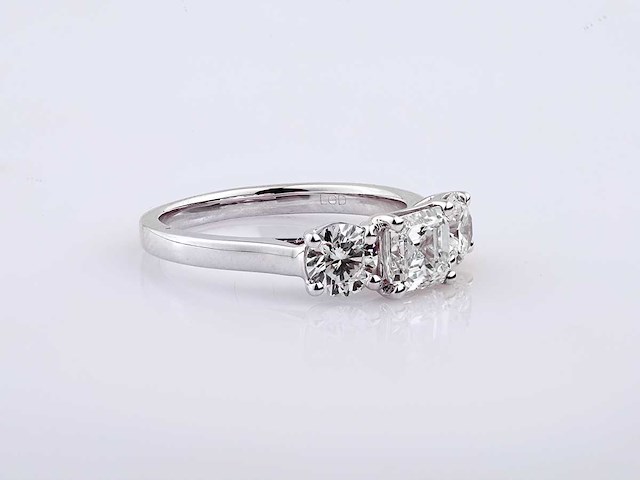 950 platina witte ring met 2,0 ct in het laboratorium gekweekte diamant (maat -eu-54) - afbeelding 5 van  9