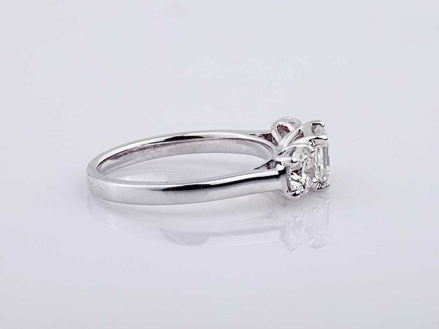 950 platina witte ring met 2,0 ct in het laboratorium gekweekte diamant (maat -eu-54) - afbeelding 6 van  9