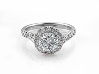 950 platinum ring with 1.68 cts lab grown diamond (size-eu-54) - afbeelding 1 van  8