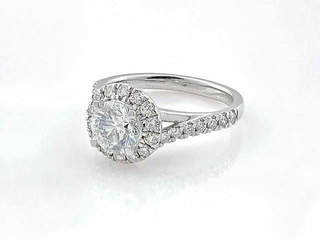 950 platinum ring with 1.68 cts lab grown diamond (size-eu-54) - afbeelding 2 van  8