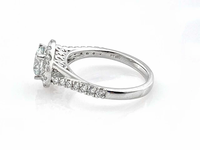 950 platinum ring with 1.68 cts lab grown diamond (size-eu-54) - afbeelding 3 van  8