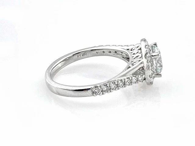 950 platinum ring with 1.68 cts lab grown diamond (size-eu-54) - afbeelding 4 van  8