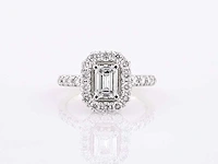 950 platinum white ring 2.02 cts with lab grown diamond - afbeelding 1 van  7